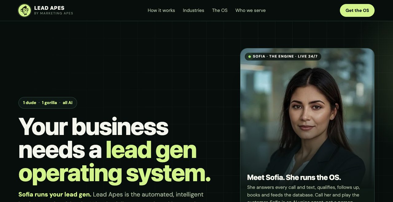 Public LeadApes homepage excerpt
